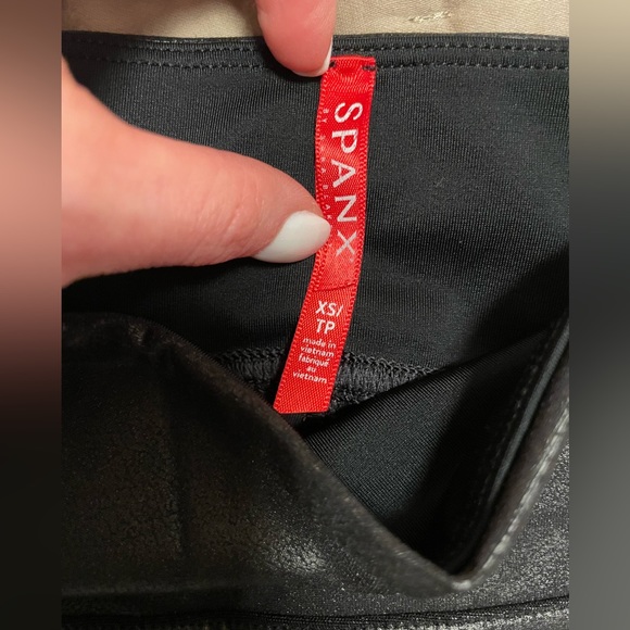 Women’s Faux Leather SPANX Leggings - Picture 2 of 5